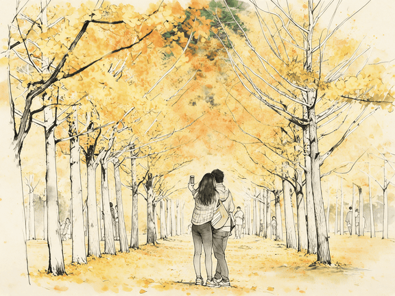 강원 인제 내린천 단풍